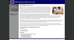 Desktop Screenshot of biogeneticservices.com